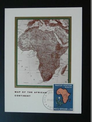 Geography Map Of Africa Maximum Card Vatican 71414