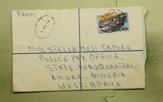 DR WHO 1977 NIGERIA AKURE REGISTERED LETTER UPRATED STATIONERY C120553 3