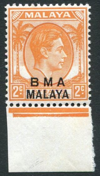 Malaya Bma - 1945 - 48 2c Orange Die I Sg 3 Unmounted V21441