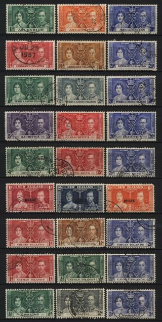 British Commonwealth 1937 Kgvi Coronation 9 Sets