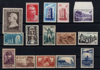 P000081/ France Stamps – 1936 / 1959 Mnh Selection 215 E