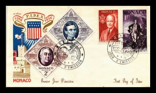 Dr Jim Stamps Fipex American Presidents Fdc Monaco Scott 354 - 57 Cover