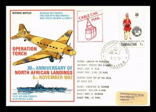 Dr Jim Stamps Operation Torch Anniversary Gibraltar European Size Cover