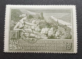 Cinderella Poster Stamp Germany Photographische Ausstellung Heidelberg 1912 (7643