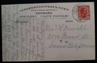 SCARCE 1914 Denmark Postcard 
