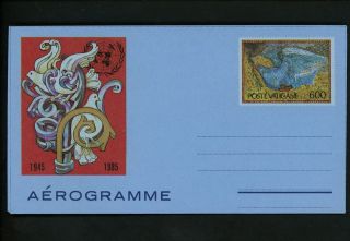 Postal Stationery Vatican City H&g Fg Airmail Letter Sheet 1985