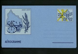 Postal Stationery Vatican City H&g Fg Airmail Letter Sheet 1979