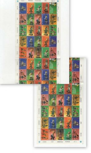 0ne Sheet Of Venezuela Christmas Seals Of 1989,  50 Seals (5942