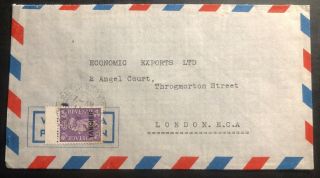 1952 Tangier Morocco British Agencies Airmail Cover To Economic Export London Uk