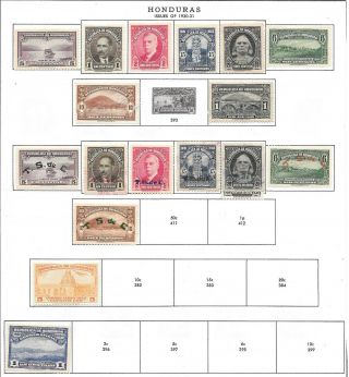 Honduras.  1930s - 1950s.  125,  Stamps And Hinged.  11 Scans