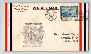 Canada 1939 First Flight Cover Montreal To North Bay (can - 301j) - Z12837