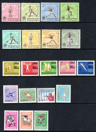 (j - 521) Thematics Sports - Countries A - C 1962 - 1964 - All Mnh Cv $55