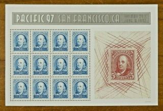 US Stamps MNH Scott 3139 - 3140 (6 Sheets) Pacific 97 S.  Francisco FV $39.  6 2