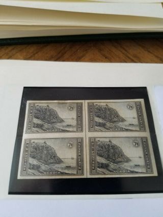 Us Nh Imperforated Center Line Block Of 4 1934 National Parks Issues 762
