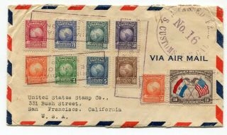 Paraguay 1940 Registered Airmail Fdc Cover To Usa - Customs Cds - Flap Damage -