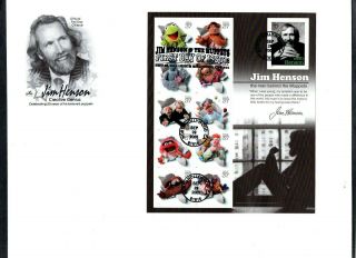 X U.  S.  Stamps Fdc Artcraft Sheet Scott 3944 Jim Henson Man Behind The Muppets