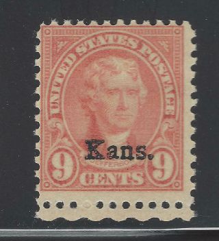 Vegas - 1929 Usa Sc 667 Kansas Overprint - Mnh,  Undisturbed Og - (di51)