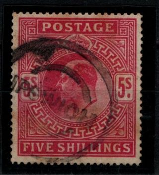 Great Britain Gb 1902 1904 King Edward Vii 5/ - Five Shillings Sg263