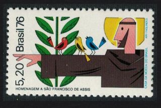 Brazil Birds 750th Death Anniversary Of St Francis Of Assisi 1v Mnh Sg 1630