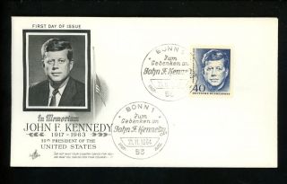 Postal History Fdc Germany Scott 901 Jfk John F Kennedy President 1964