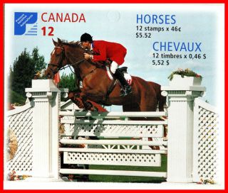 Canada Stamp Full Booklet (BK220) 1798b (1795 - 8) - Canadian Horses (1999) 2
