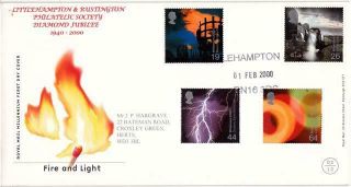 2000 Fire & Light - Rm - Scarce Littlehampton & Rustington Ps Overprinted Cover