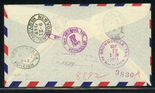 Honduras Postal History: Lot 118 1943 REG Censor FDC Scott C128 - C131 $$$ 2