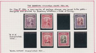 Sarawak Stamps 1934 Bradbury Wilkinson Selection Rare Issues Old Album Page