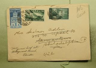 Dr Who 1941 Italy Milan Airmail To Usa Forwarded E49913