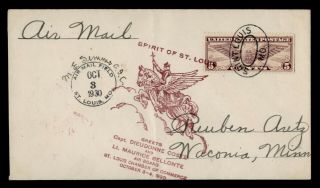 Dr Who 1930 St Louis Mo Coste/bellonte Airmail To Waconia Mn E70685