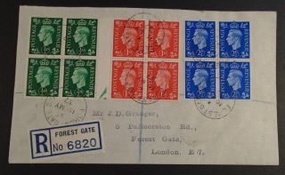 Gb 1937 Kgvi Registered First Day Cover - Forest Gate Cds