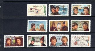 10 Cape Verde Sc 277 - 286 Cv$25 Stamps Nh Id 291