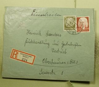 Dr Who 1935 Germany Gelsenkirchen Registered To Oberhausen E48961