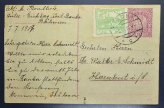 Czechoslovakia,  Austria 1919 Mixed Country Franked Com Forerunner Card Dauba To