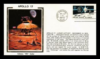 Dr Jim Stamps Us Apollo 17 Lunar Lift Off Colorano Silk Space Event Cover