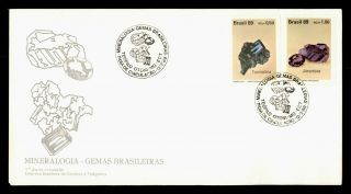 Dr Who 1989 Brazil Minerals Gems Fdc Pictorial Cancel C125761
