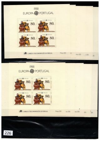 10x Portugal 1988 - Mnh - Europa Cept - Horse -