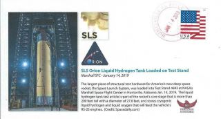 2019 Sls Orion Liquid Hydrogen Tank Loaded On Test Stand Marshall Sfc 14 January
