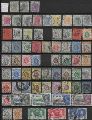3910: Hong Kong; Selection Of 125 Stamps.  From Victoria To Elizabeth.  1863 - 1954