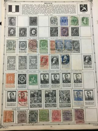 Treasure Coast Tcstamps 28,  Pages Of Old Belgium Postage Stamps 702