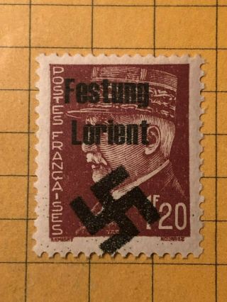 Germany France (lorient) Wwii - German Occupation 1.  20 Fr.  Mnh Priv.  Issue /s2