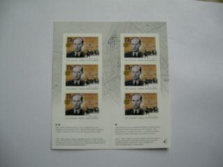Canada Stamps Booklet Of Raoul Wallenberg International Mail.