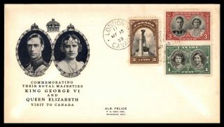 Mayfairstamps 1939 Canada Fdc Royal Visit Set Qe & Kevi First Day Cover Wwb37671