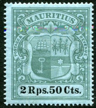 Mauritius - 1902 2r.  50 Green & Black/blue Sg 154 Lightly Mounted V24702