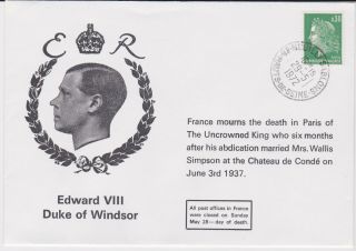 Stamps King Edward Viii Duke Of Windsor Memorial Cover Example 4 Postal History