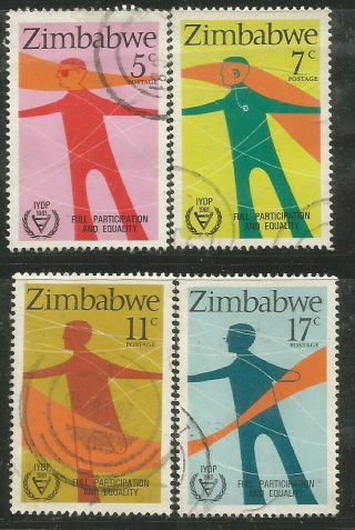 Zimbabwe 1981 International Year Of Disabled Sc 438 - 41 Complete Set 1588