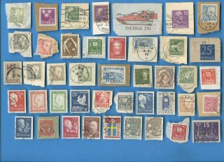 Sweden Postage Stamps 1855 - 1969 Plus Bob 200 Different [sta2274]