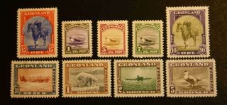 7052 - 54 Greenland 1945 American Issues Mh/ - Very Fine