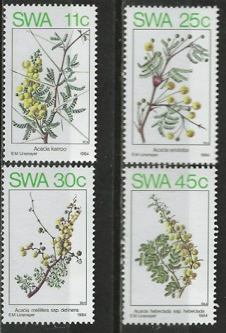 South West Africa 1984 Sc 532 - 5 Spring Flowering Trees Complete Mnh Set 0869