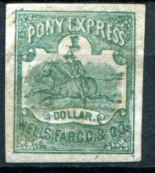 (894) Very Good U.  S.  Local " Pony Express " $1 Green Um.  Mnh
